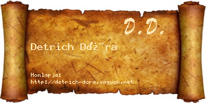 Detrich Dóra névjegykártya
