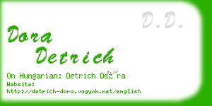 dora detrich business card